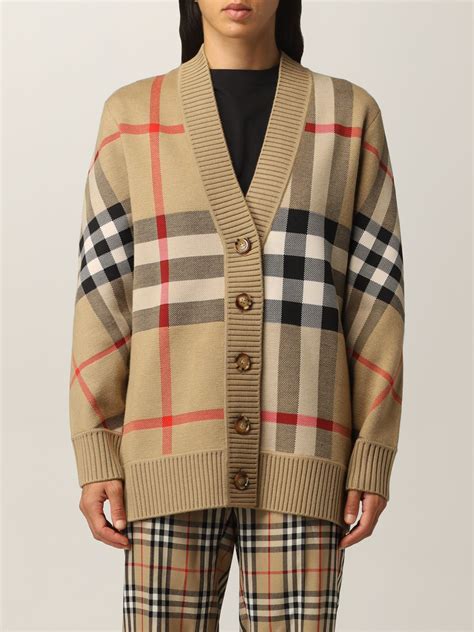 plaid burberry cardigan